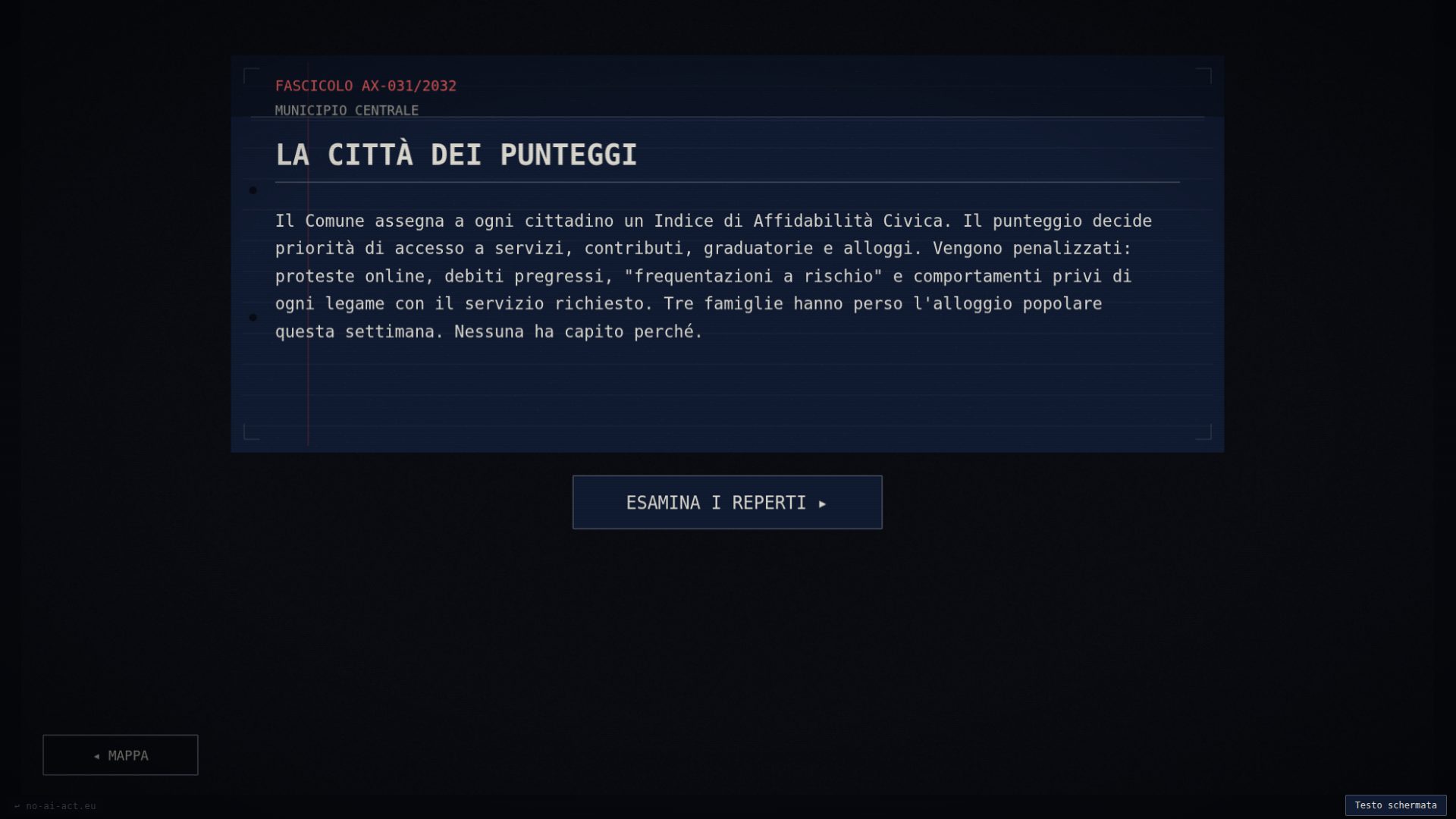 Fascicolo investigativo di un sistema di IA sotto esame